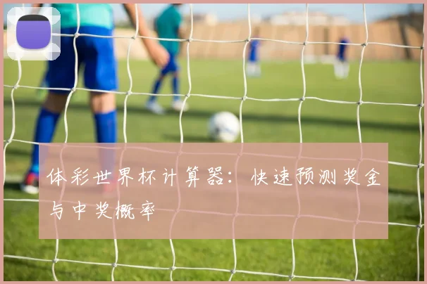体彩世界杯计算器:快速预测奖金与中奖概率