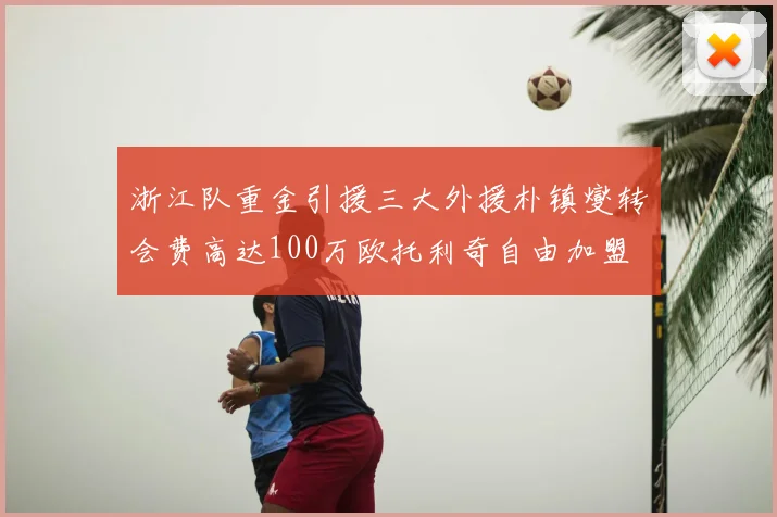 浙江队重金引援三大外援朴镇燮转会费高达100万欧托利奇自由加盟
